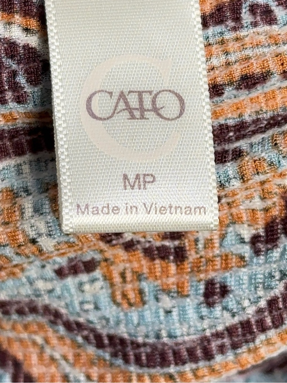 Cato MP Boho Paisley Maxi Dress Brown Blue Orange Stretch - Picture 6 of 7